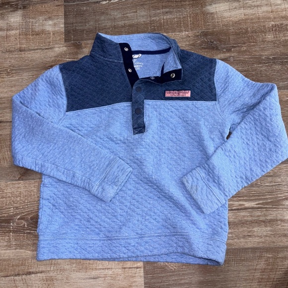 Vineyard Vines Other - Vineyard Vines Navy and Light Blue Quilted Pullover